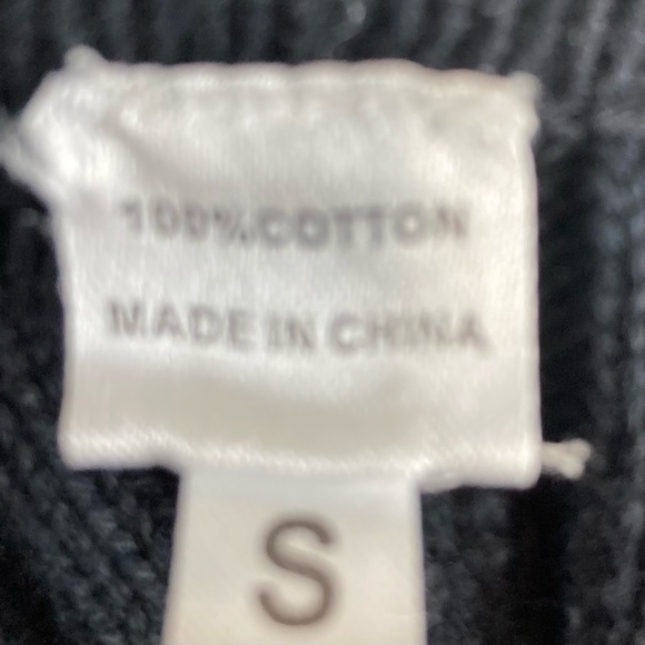 Anthropology Beauty Mark Vintage 100% Cotton In Black Sweater Size S - Picture 7 of 8